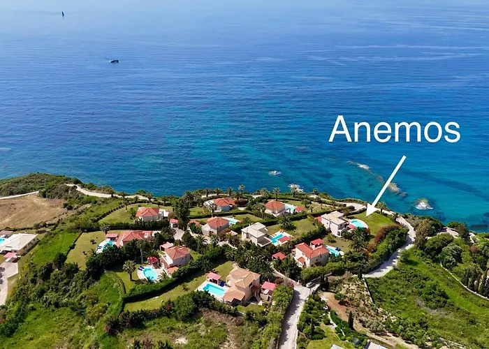 ヴィラ Anemos, Spartia, Kefalonia スパルティア